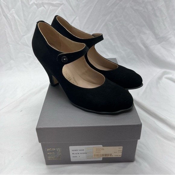 Mary Jane Shoes - Vivienne Westwood Animal Toe Mary Jane Black Suede Heels UK 5